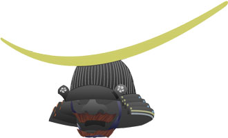 伊達政宗三日月の前立兜素材大JPG