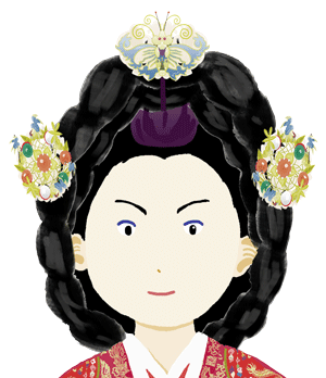 オヨモリ_朝鮮王妃の髪型イラスト